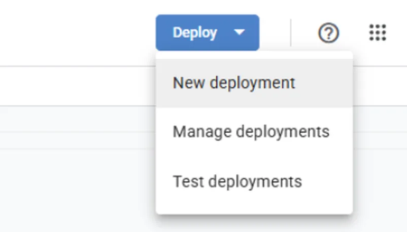 Step 4: Choose New deployment