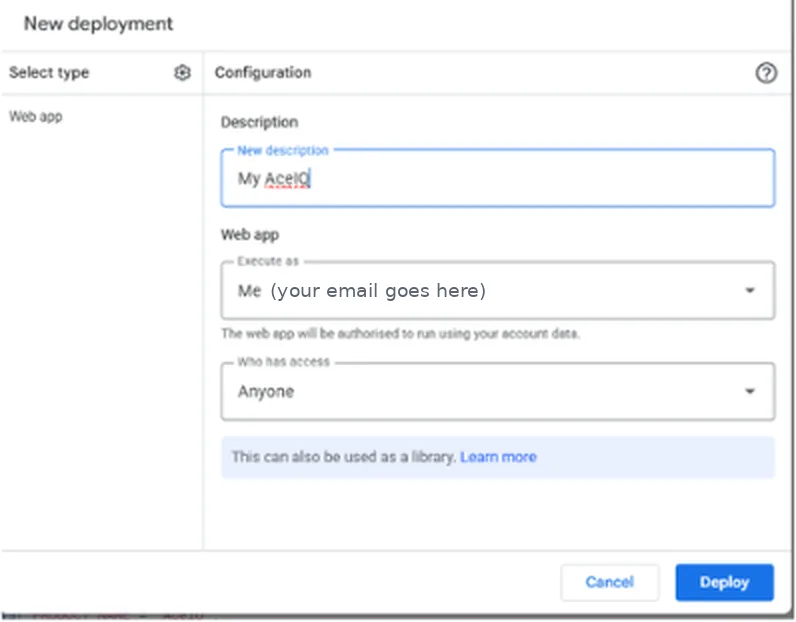 Step 5: Fill in the settings